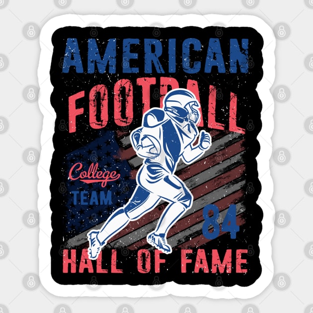 American Football Hall of Fame , Collage Football Sticker by CoolTees